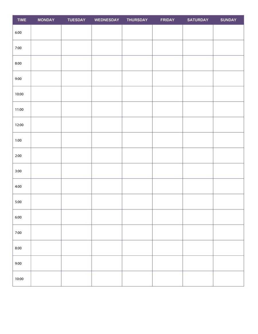 Blank Daily Schedule Chart – Duna.digitalfuturesconsortium Intended For Printable Blank Daily Schedule Template