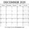 Blank December 2020 Calendar Printable – Calep.midnightpig.co Throughout Full Page Blank Calendar Template