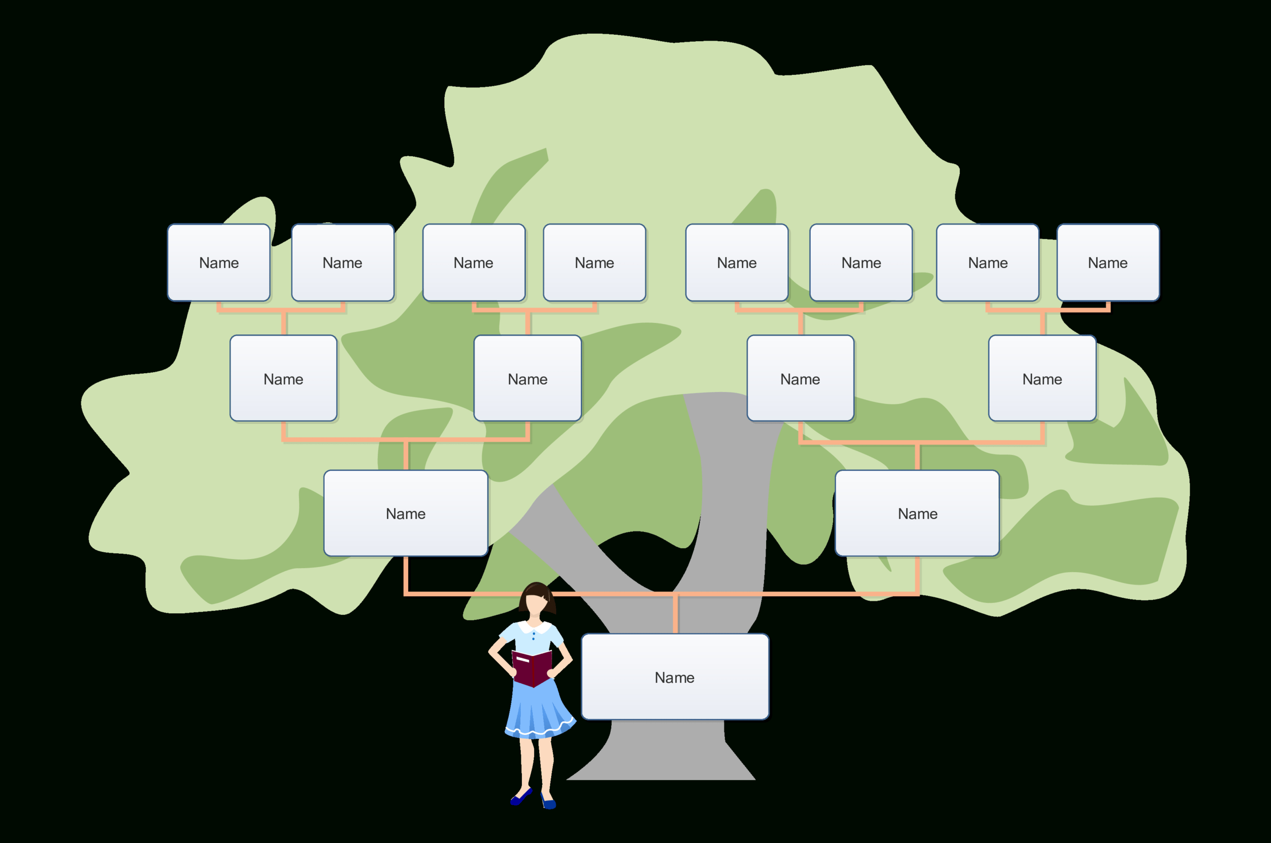 Blank Family Tree For Kids | Templates At In Fill In The Blank Family Tree Template