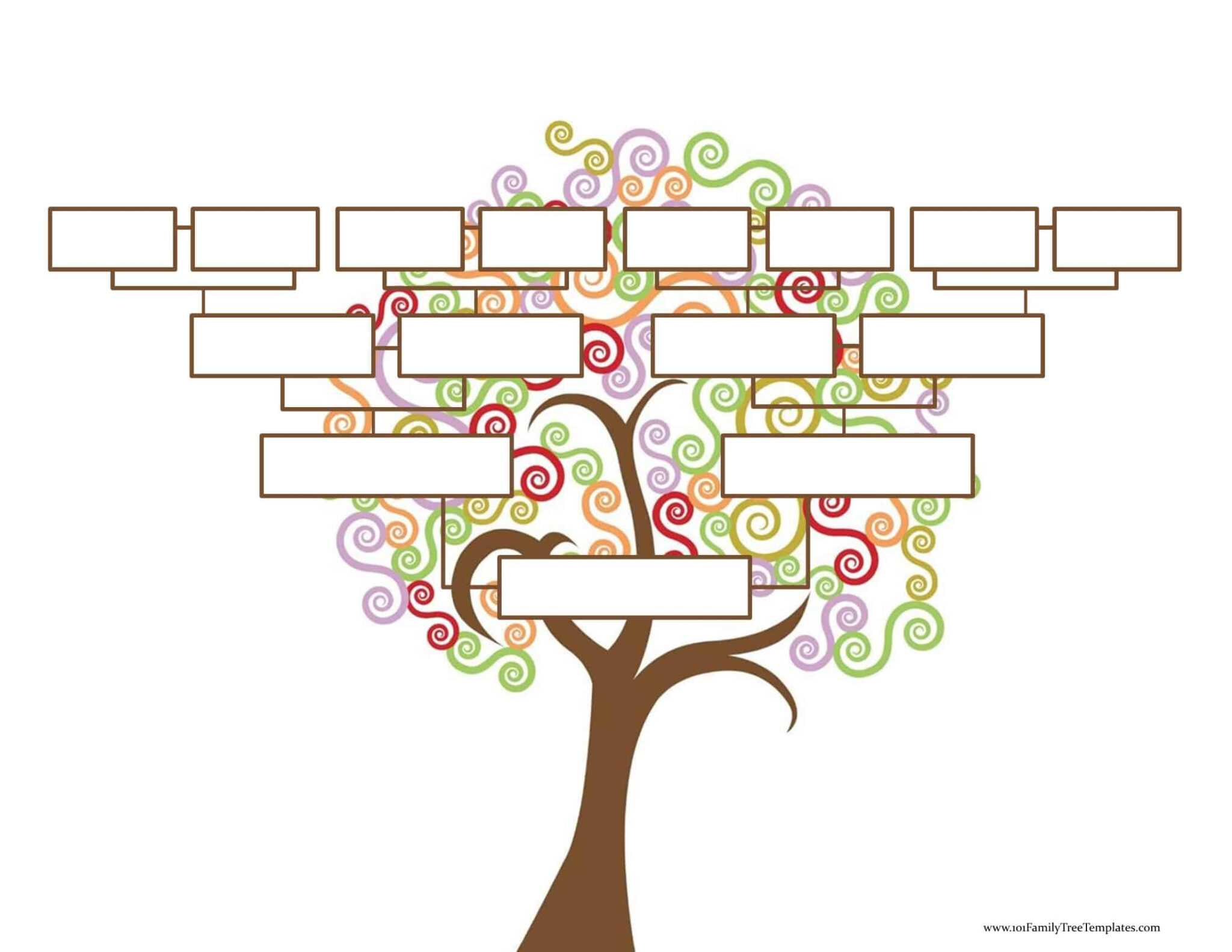 Blank Family Tree Template | Free Instant Download pertaining to Blank ...