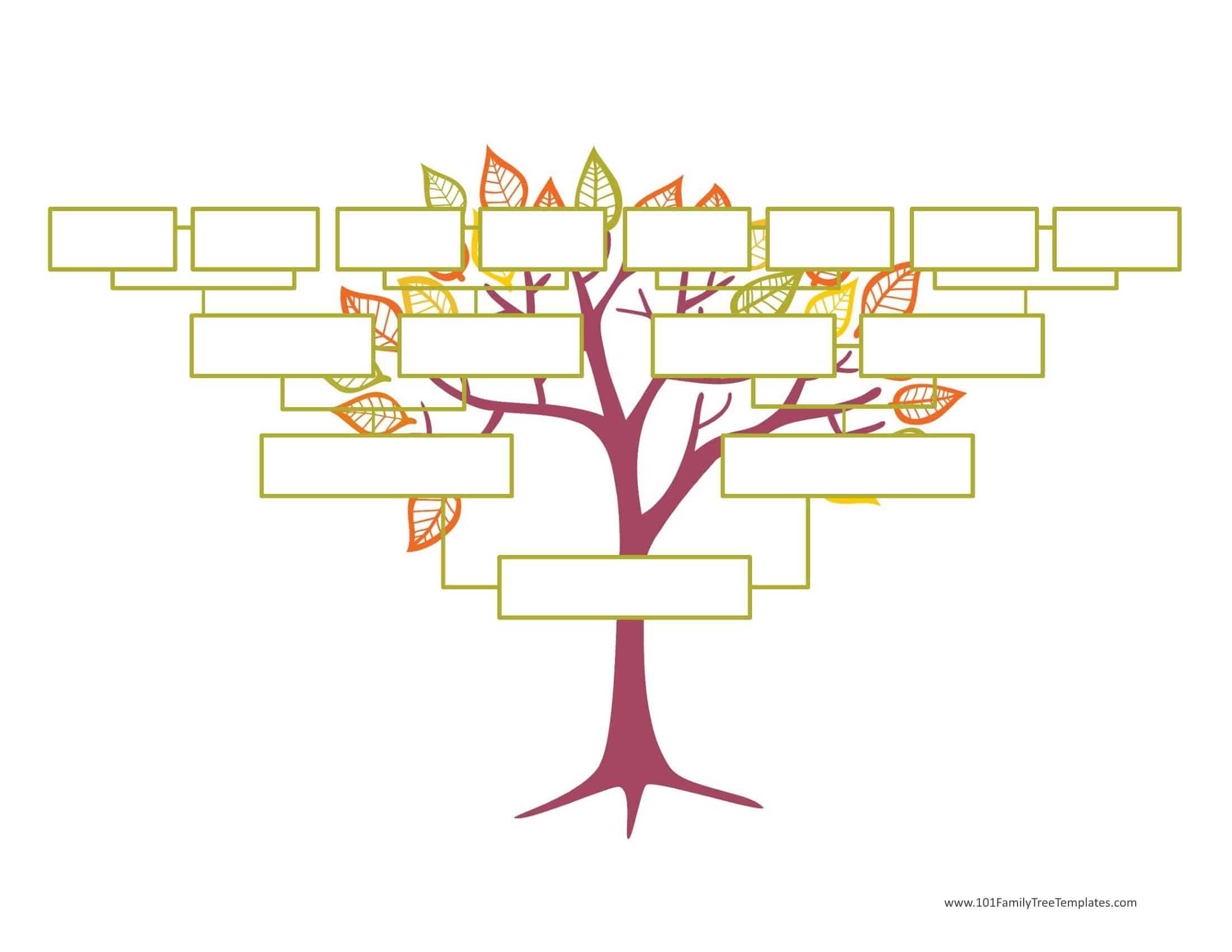 Blank Family Tree Template | Free Instant Download Throughout Blank Tree Diagram Template