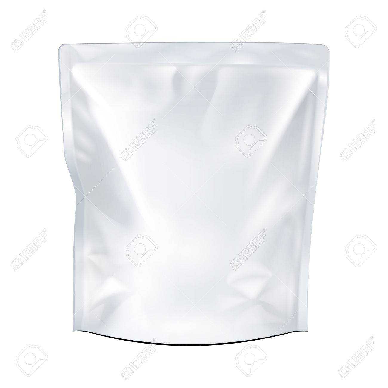 Blank Food Flexible Pouch Snack Sachet Bag. Mock Up, Template Pertaining To Blank Food Web Template