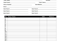 Blank Football Rosters - Fill Online, Printable, Fillable regarding Blank Football Depth Chart Template