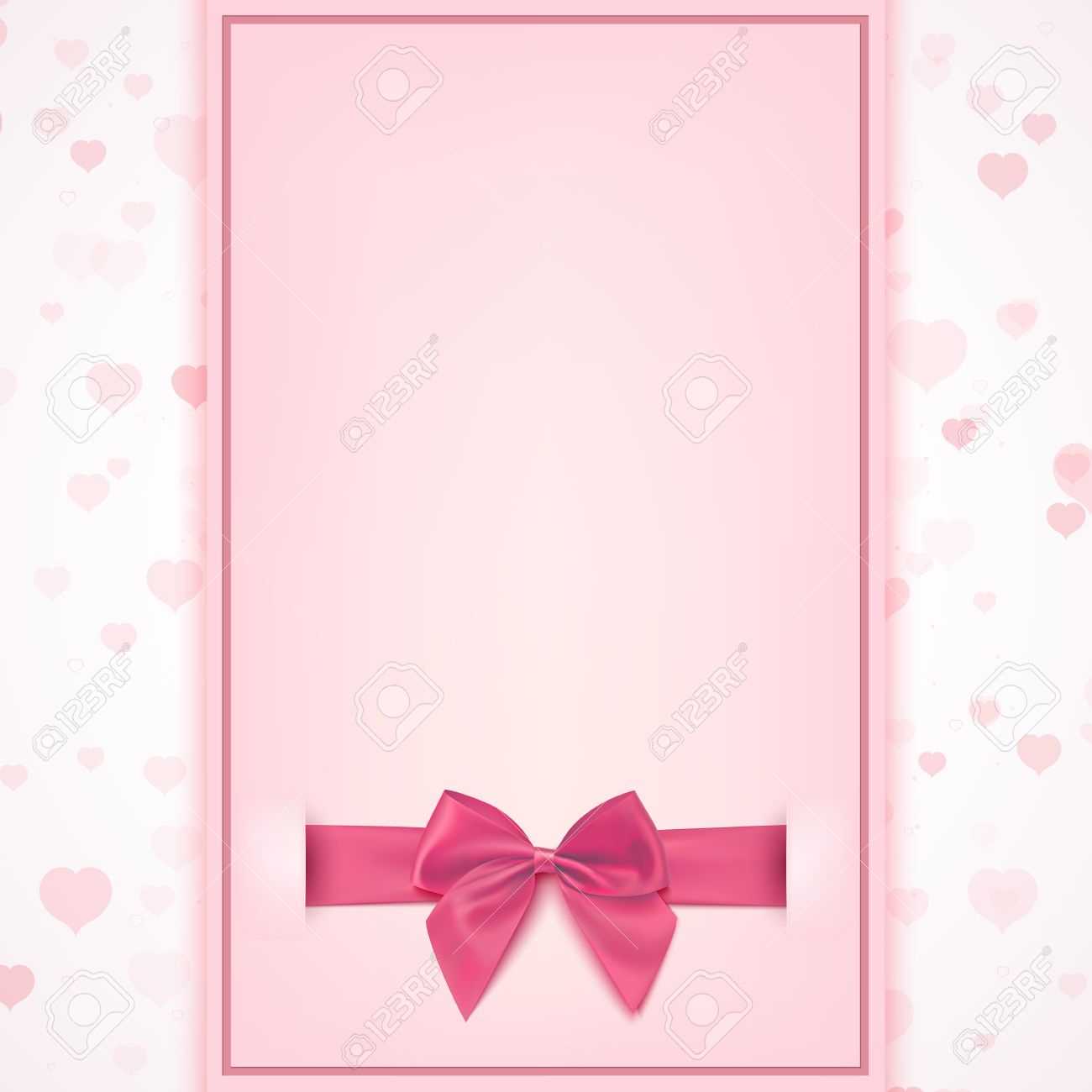 Blank Greeting Card Template For Baby Girl Shower Celebration,.. In Free Printable Blank Greeting Card Templates