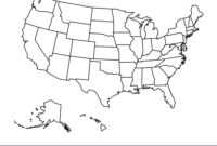 Blank Outline Map United States America with United States Map Template Blank