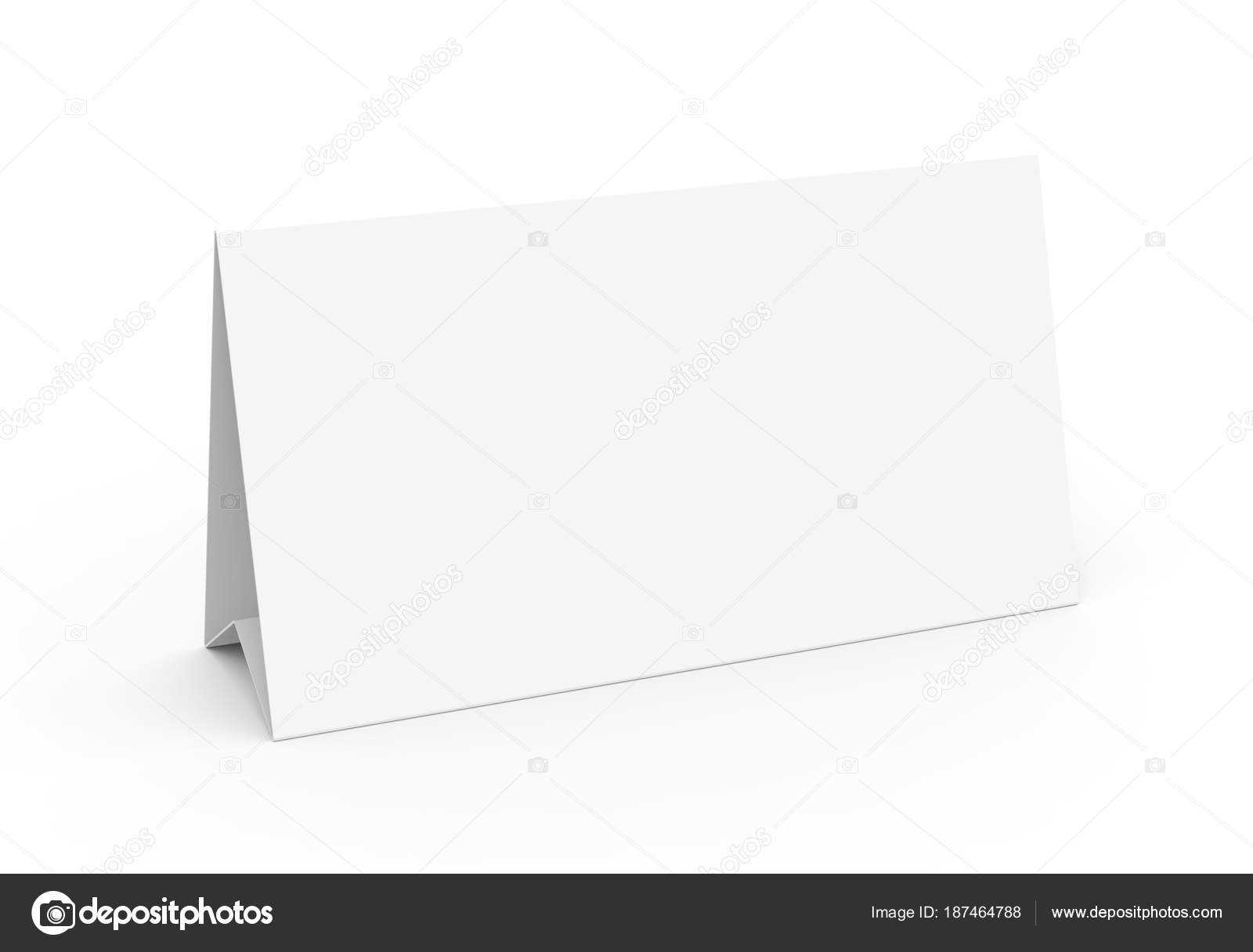Blank Paper Tent Template White Tent Card Empty Space Render Intended For Blank Tent Card Template