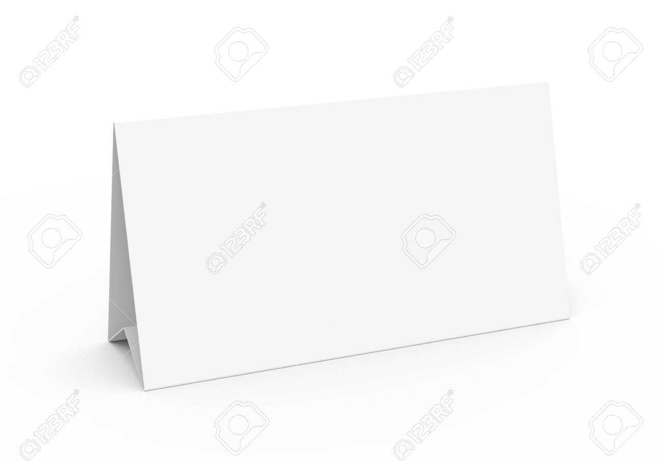 Blank Paper Tent Template, White Tent Card With Empty Space In.. Pertaining To Blank Tent Card Template