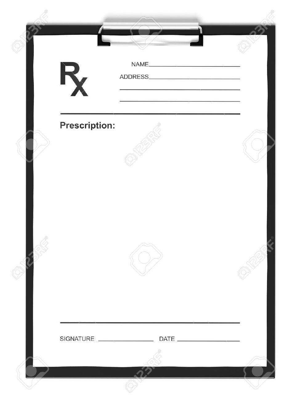 Blank Prescription Form - Calep.midnightpig.co Regarding Blank Prescription Pad Template