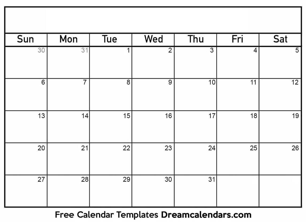 Blank Printable Calendars – Dalep.midnightpig.co With Regard To Blank Activity Calendar Template