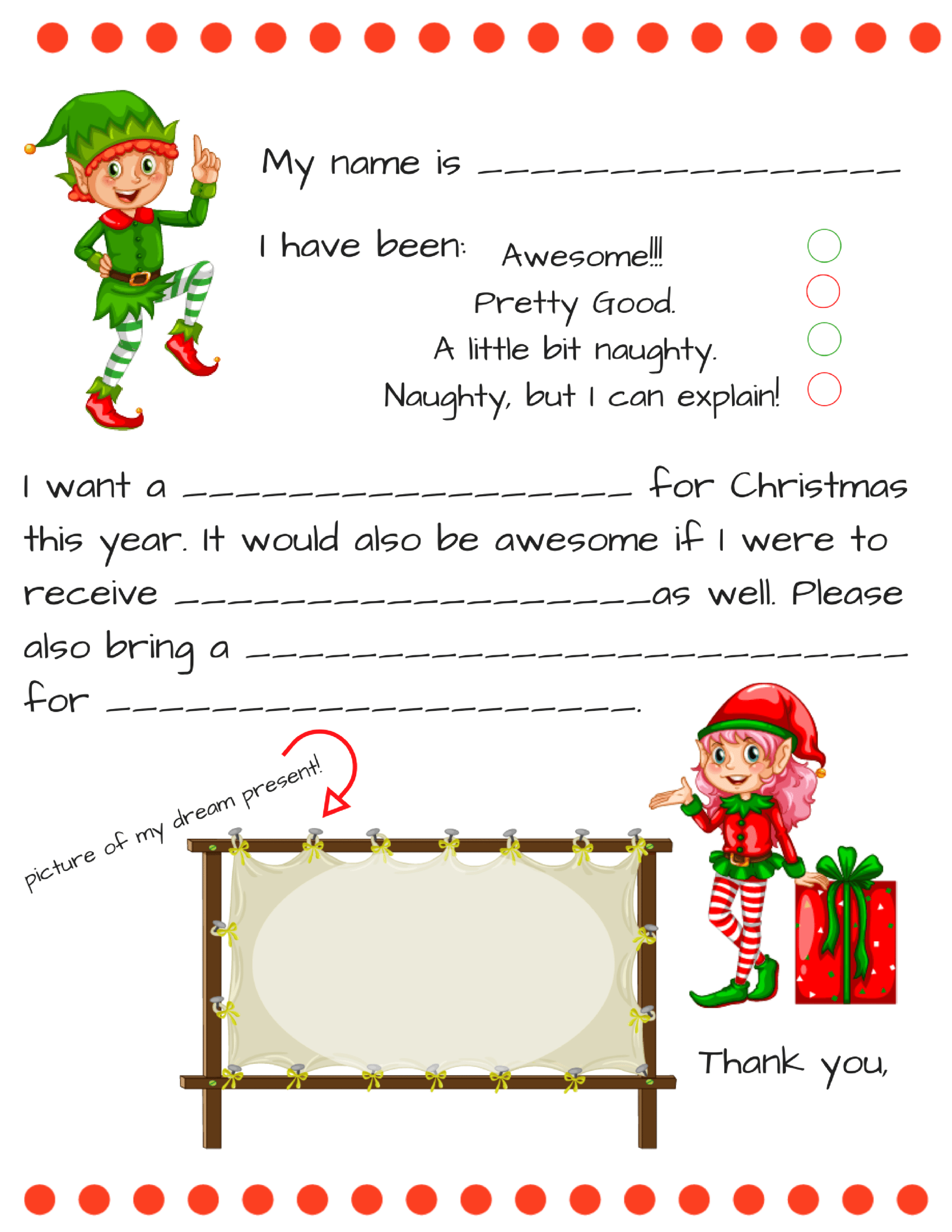 Blank Santa Letter Template Free – Calep.midnightpig.co Within Letter From Santa Template Word
