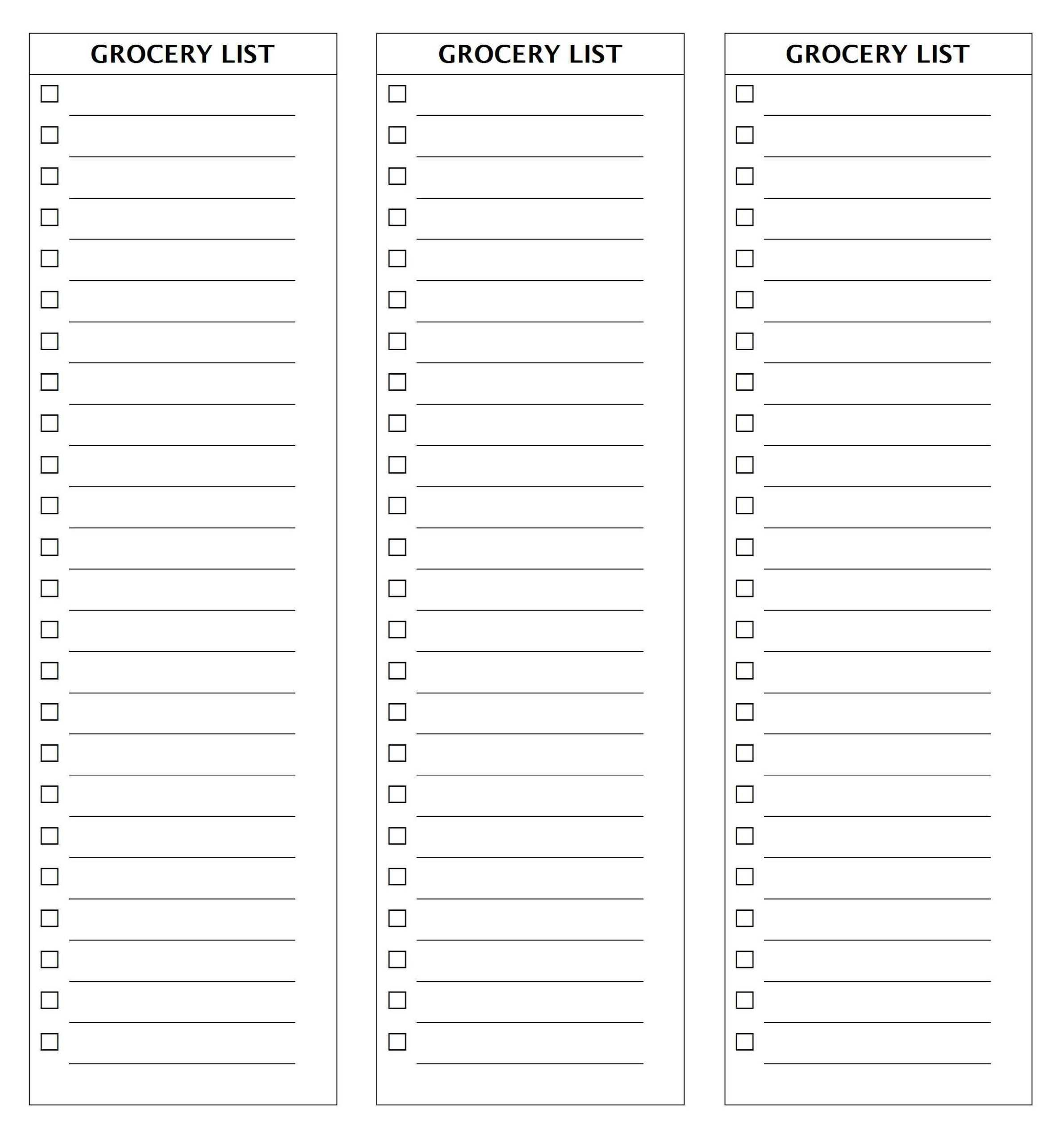 Blank Shopping List Template – Dalep.midnightpig.co For Blank Checklist Template Word