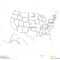 Blank Similar Usa Map Isolated On White Background. United Regarding Blank Template Of The United States