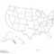 Blank Similar Usa Map On White Background. United States Of In Blank Template Of The United States