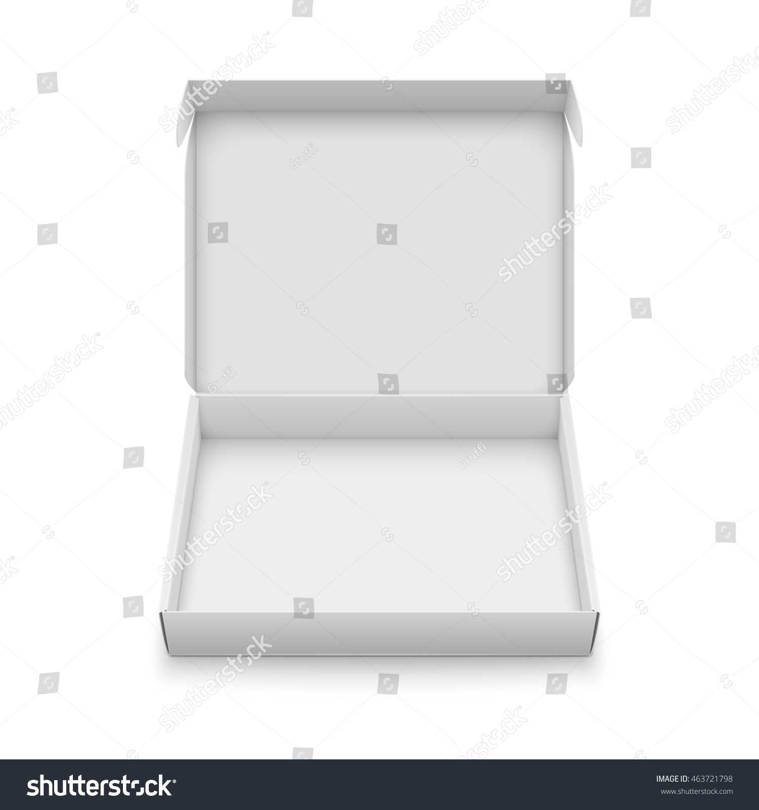 Blank Slim Cardboard Box Template Open | Miscellaneous Regarding Blank Suitcase Template