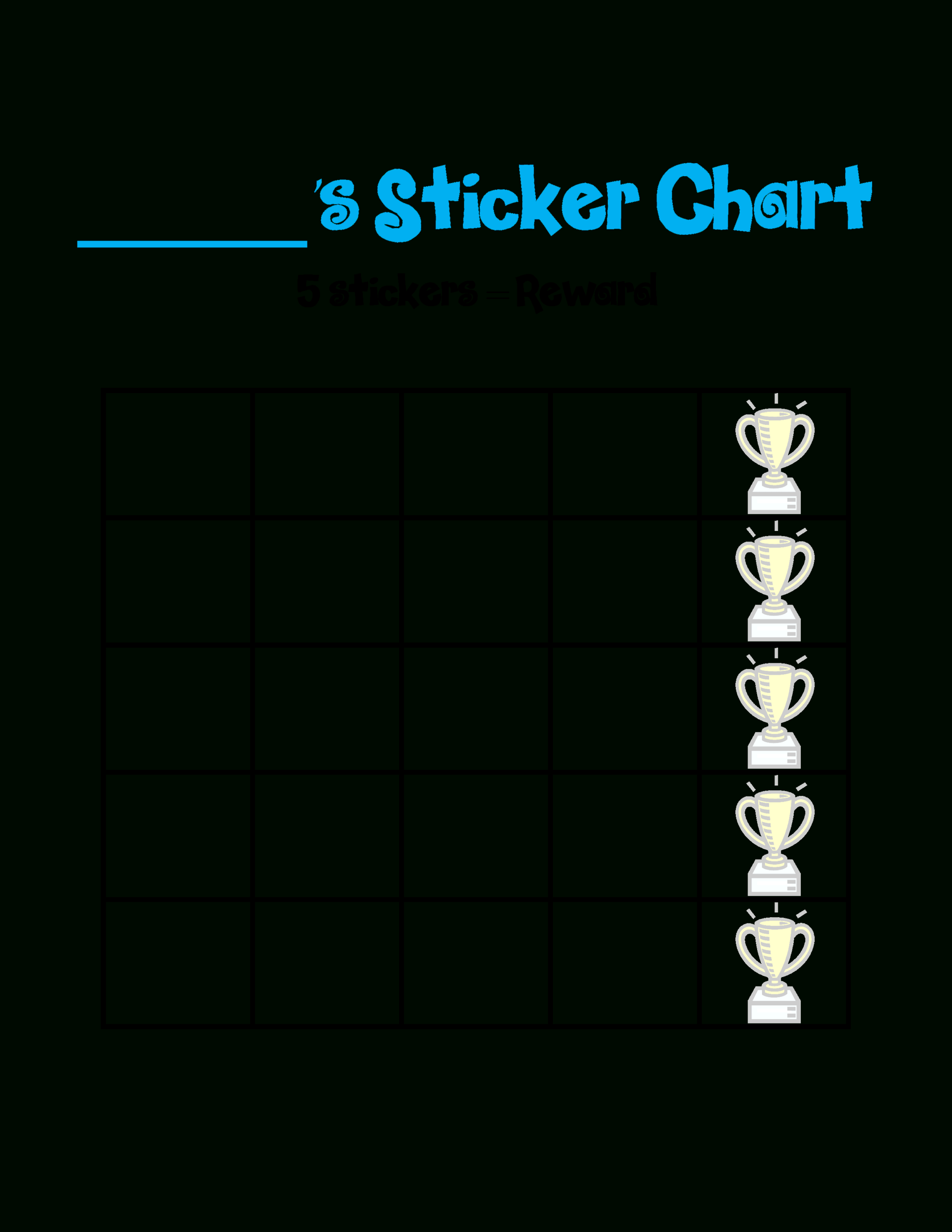 Blank Sticker Chart - Dalep.midnightpig.co With Blank Reward Chart Template