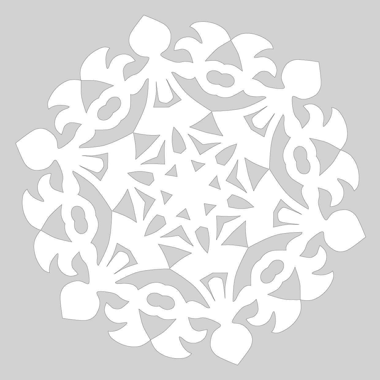 Blank Template To Draw A Pattern For Paper Snowflake | Free In Blank Snowflake Template