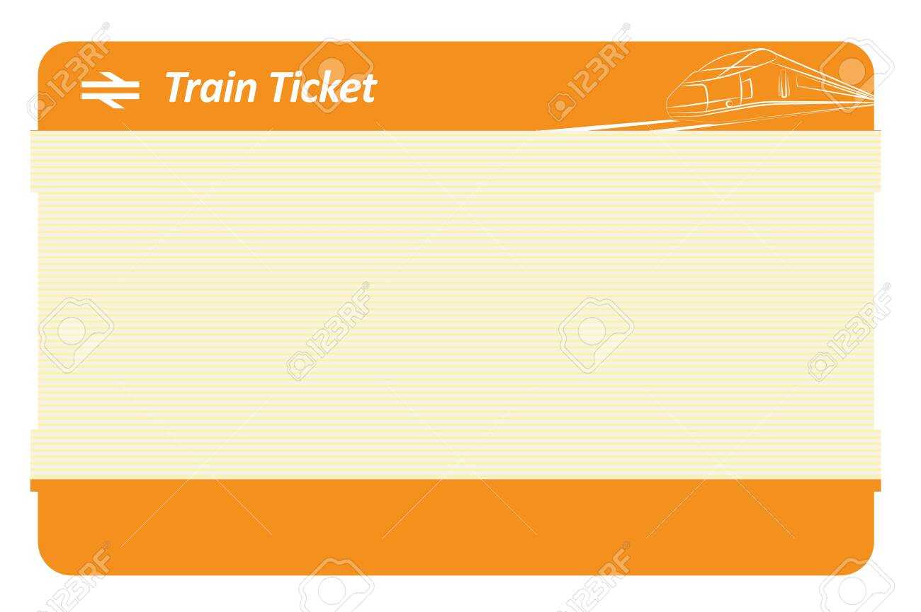 Blank Train Ticket On White Background Regarding Blank Train Ticket Template