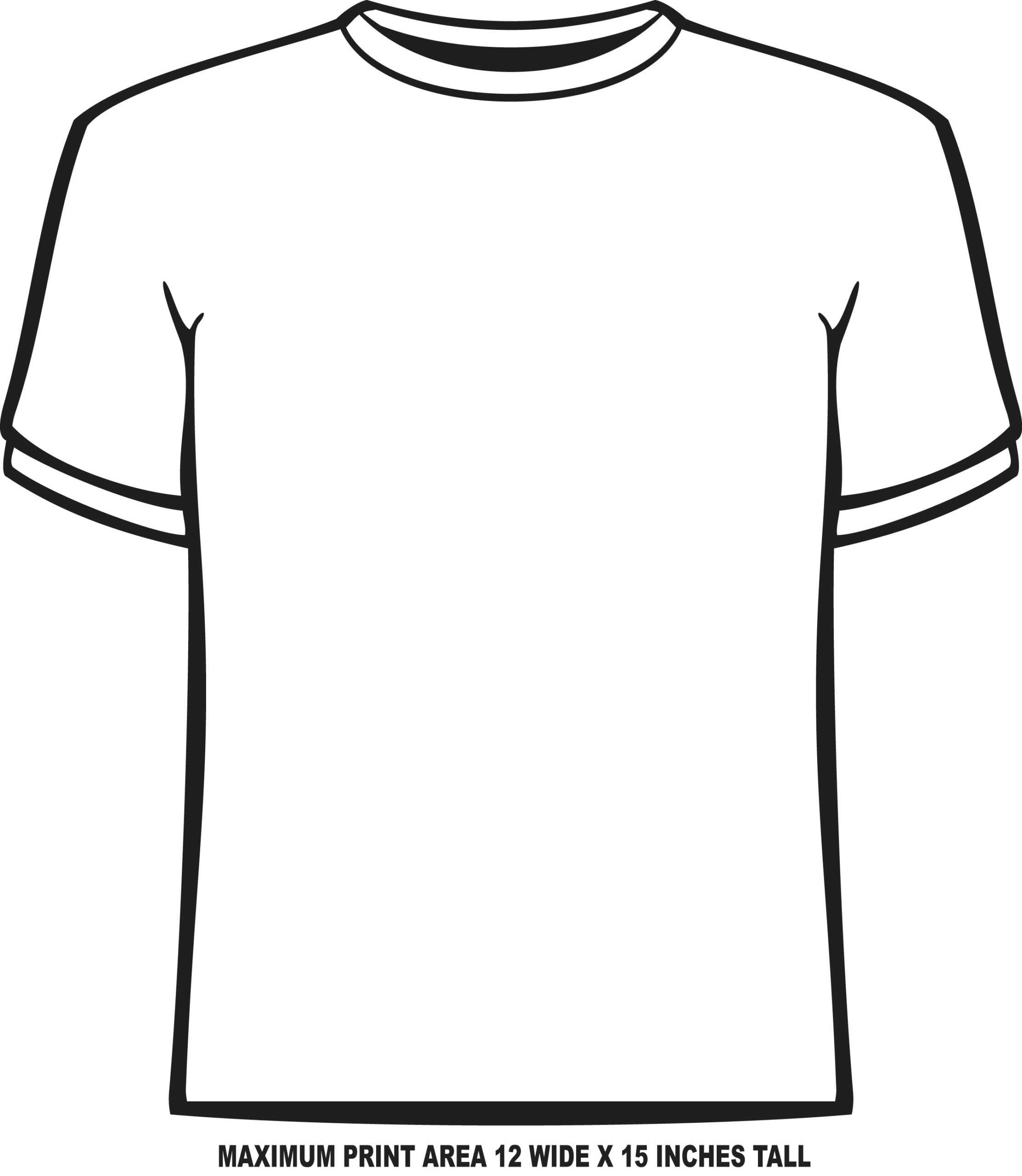 Blank Tshirt Template Pdf - Dreamworks Within Blank Tshirt Template Pdf