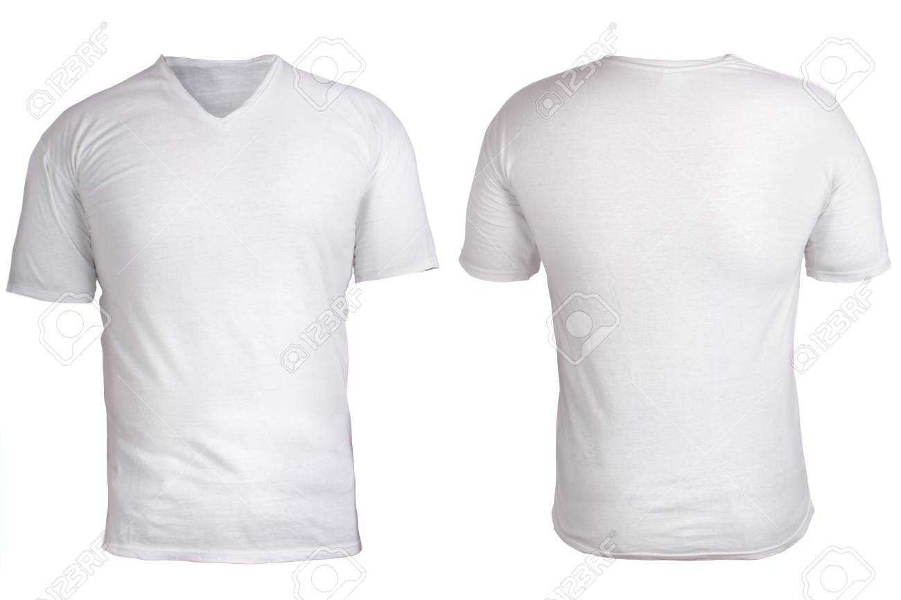Blank V Neck Shirt Mock Up Template, Front, And Back View, Isolated,.. With Blank V Neck T Shirt Template