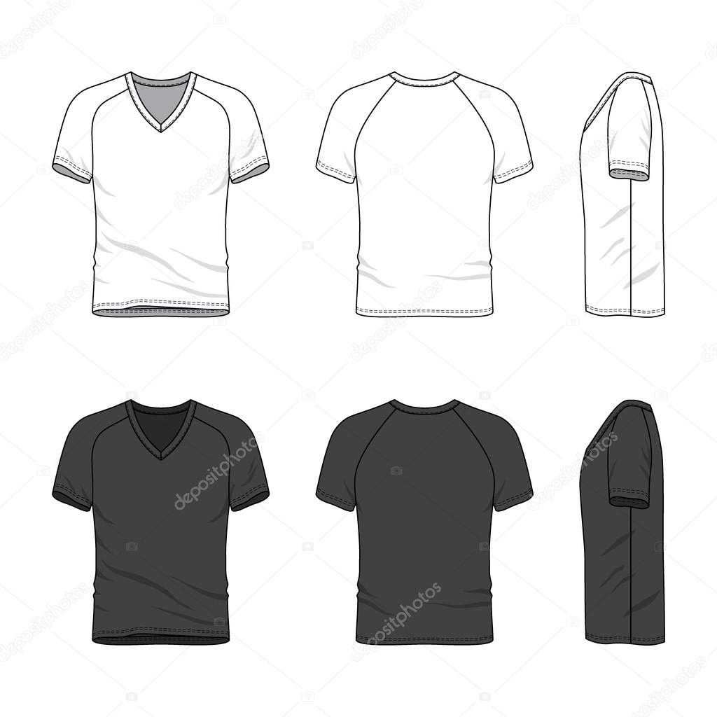 Blank V Neck T Shirt. — Stock Vector © Aunaauna2012 #101169496 Throughout Blank V Neck T Shirt Template