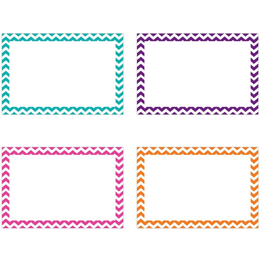 Border Index Cards 3X5 Blank 75Ct Chevron In 3X5 Blank Index Card Template