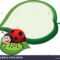 Border Template With Ladybug On Leaf Illustration Stock Intended For Blank Ladybug Template