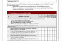 Briliant Lessons Learned Checklist Prince2-Lessons-Learned intended for Prince2 Lessons Learned Report Template