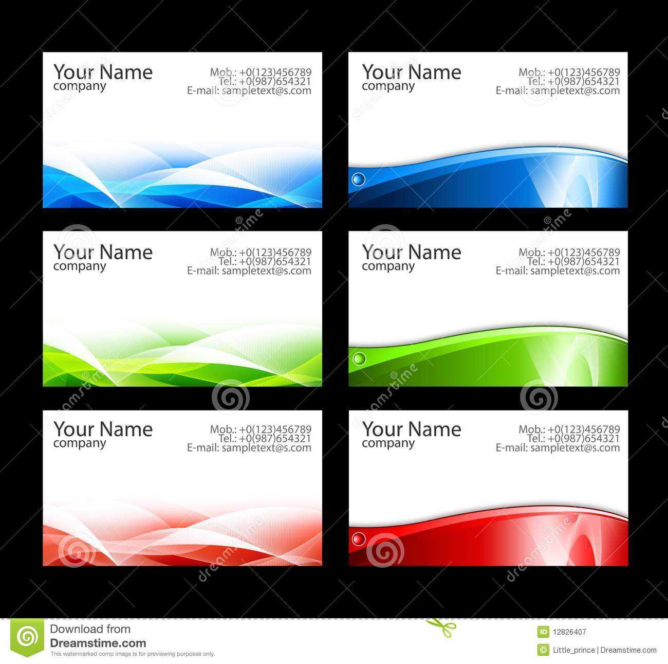 Business Cards Templates Stock Illustration. Illustration Of Within Free Business Cards Templates For Word