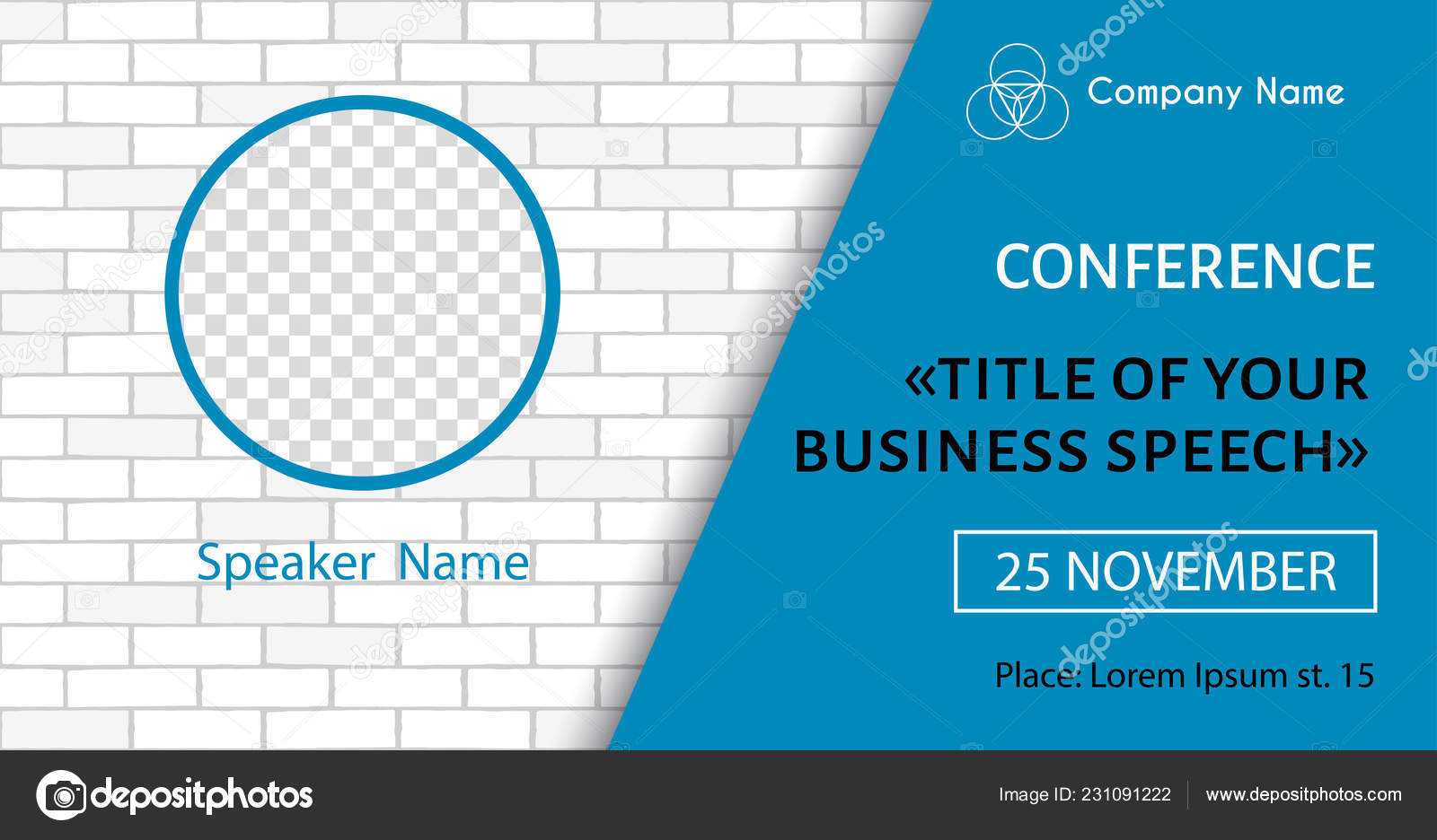 Business Conference Flyer | Corporate Announcement Poster Throughout Event Banner Template