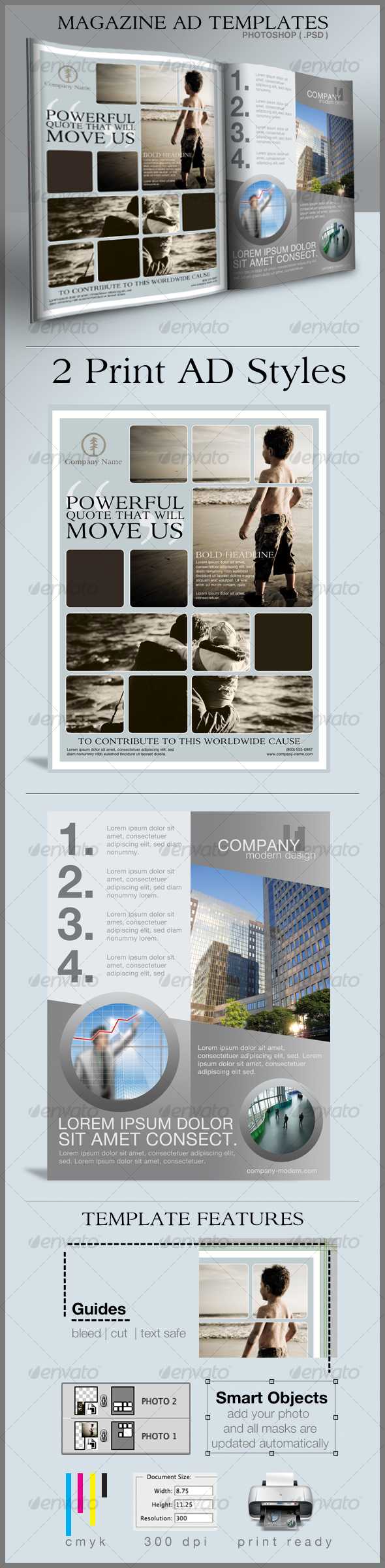 Business Flyer Templates From Graphicriver For Magazine Ad Template Word