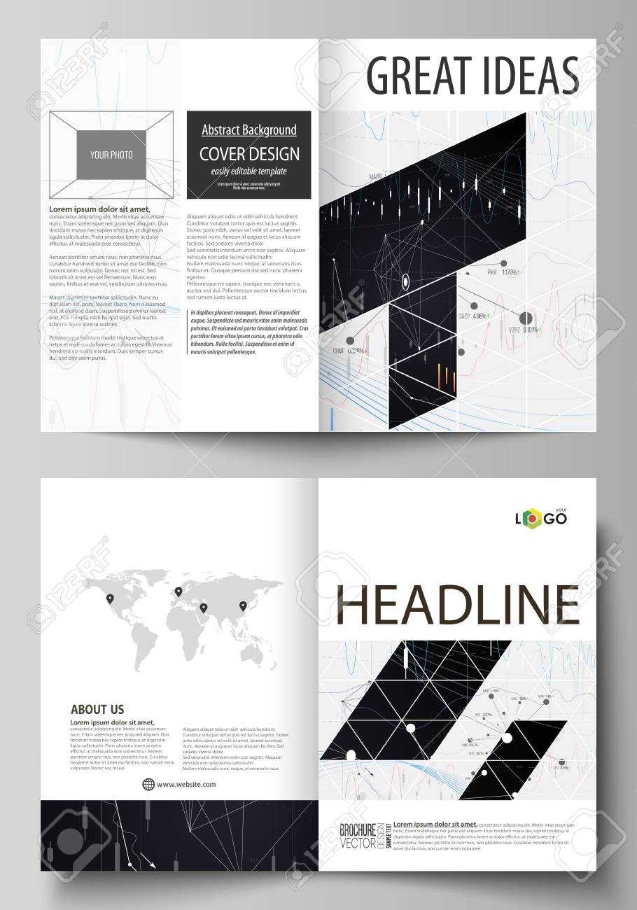 Business Templates For Bi Fold Brochure, Report. Cover Design.. Inside Noc Report Template