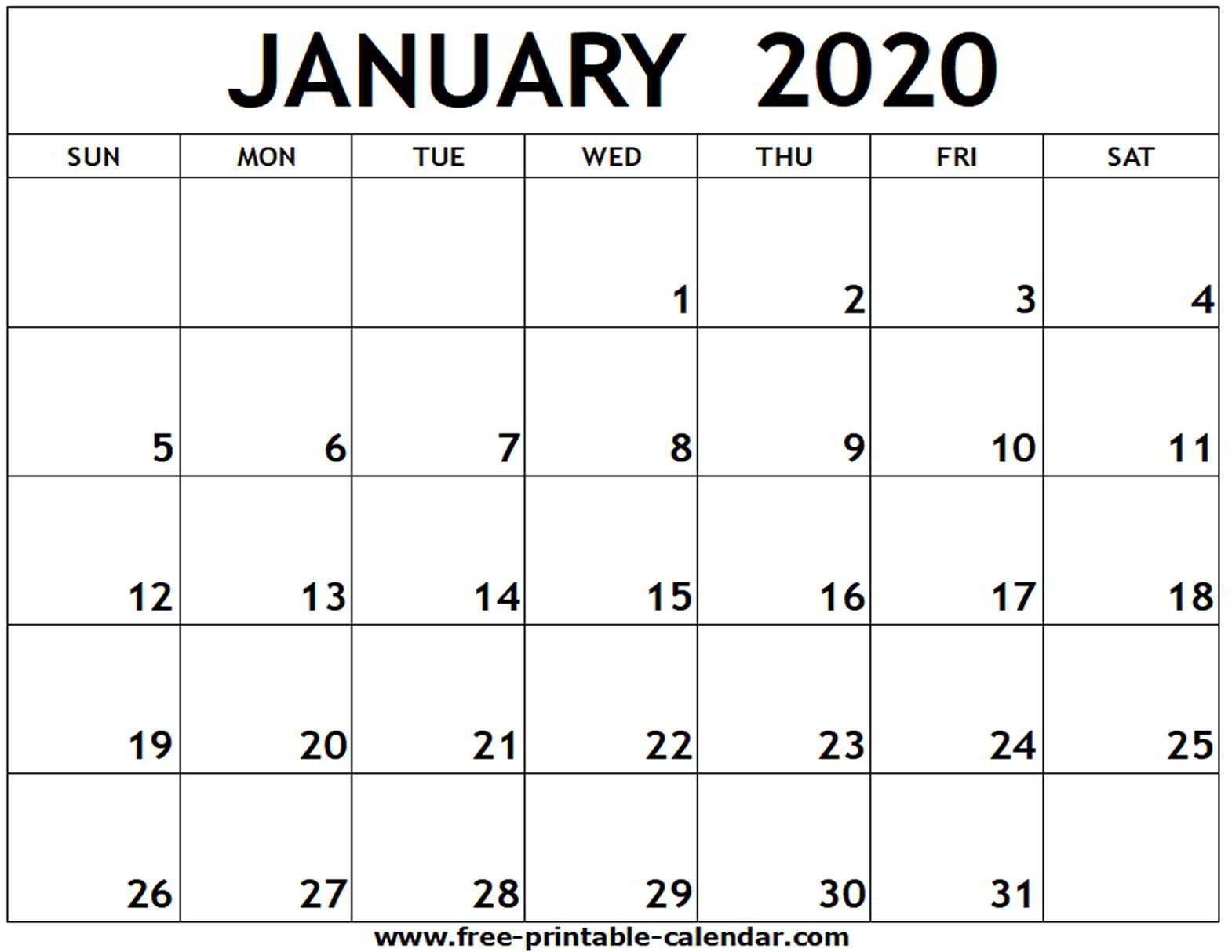 Calendar Template Jan 2020 – Calep.midnightpig.co Inside Blank Word Wall Template Free