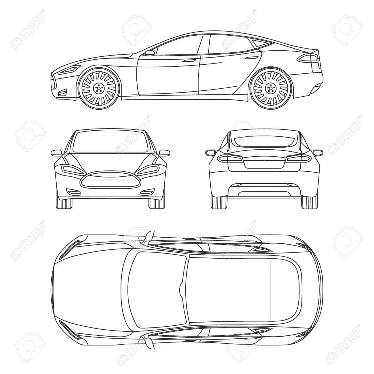 Car Line Draw Insurance, Rent Damage, Condition Report Form Blueprint With Car Damage Report Template