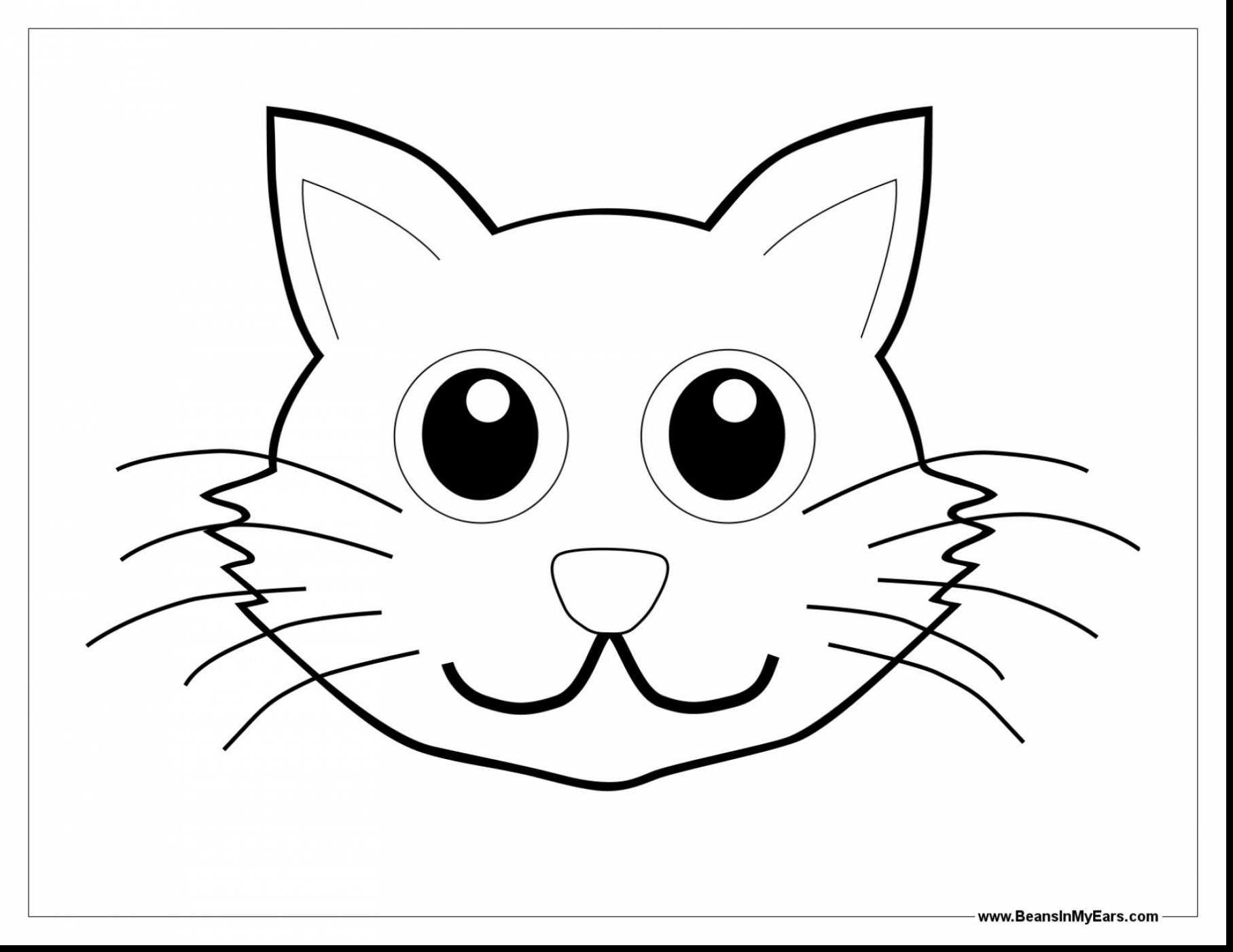 Cat Face Template – Calep.midnightpig.co With Blank Face Template Preschool