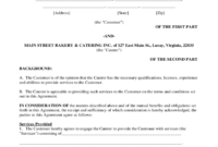 Catering Contract Template Word - Business Template Ideas pertaining to Catering Contract Template Word