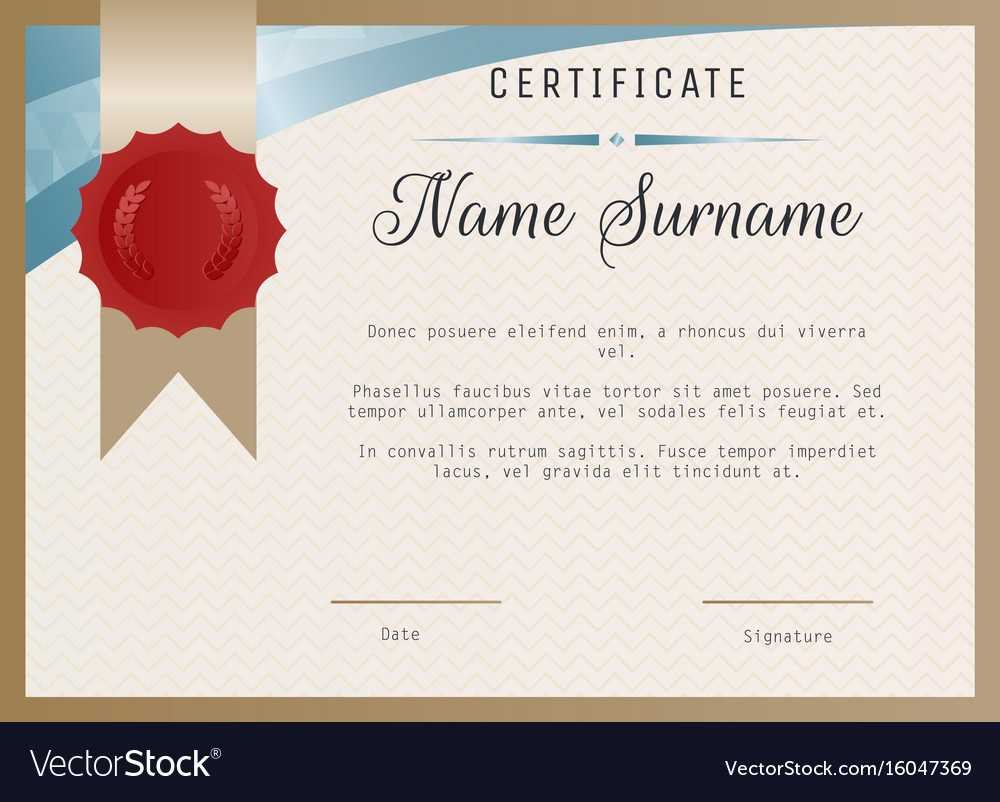 Certificate Blank Template With Wax Seal Inside Blank Seal Template