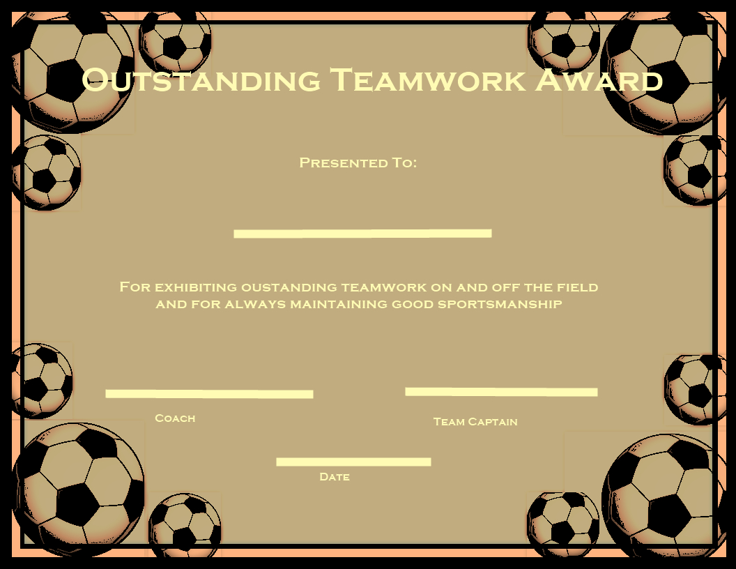 Certificate Clipart Football, Certificate Football For Soccer Certificate Templates For Word