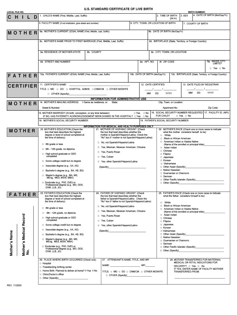 Certificate Of Live Birth Form Editable – Fill Out And Sign Printable Pdf  Template | Signnow With Regard To Birth Certificate Template For Microsoft Word