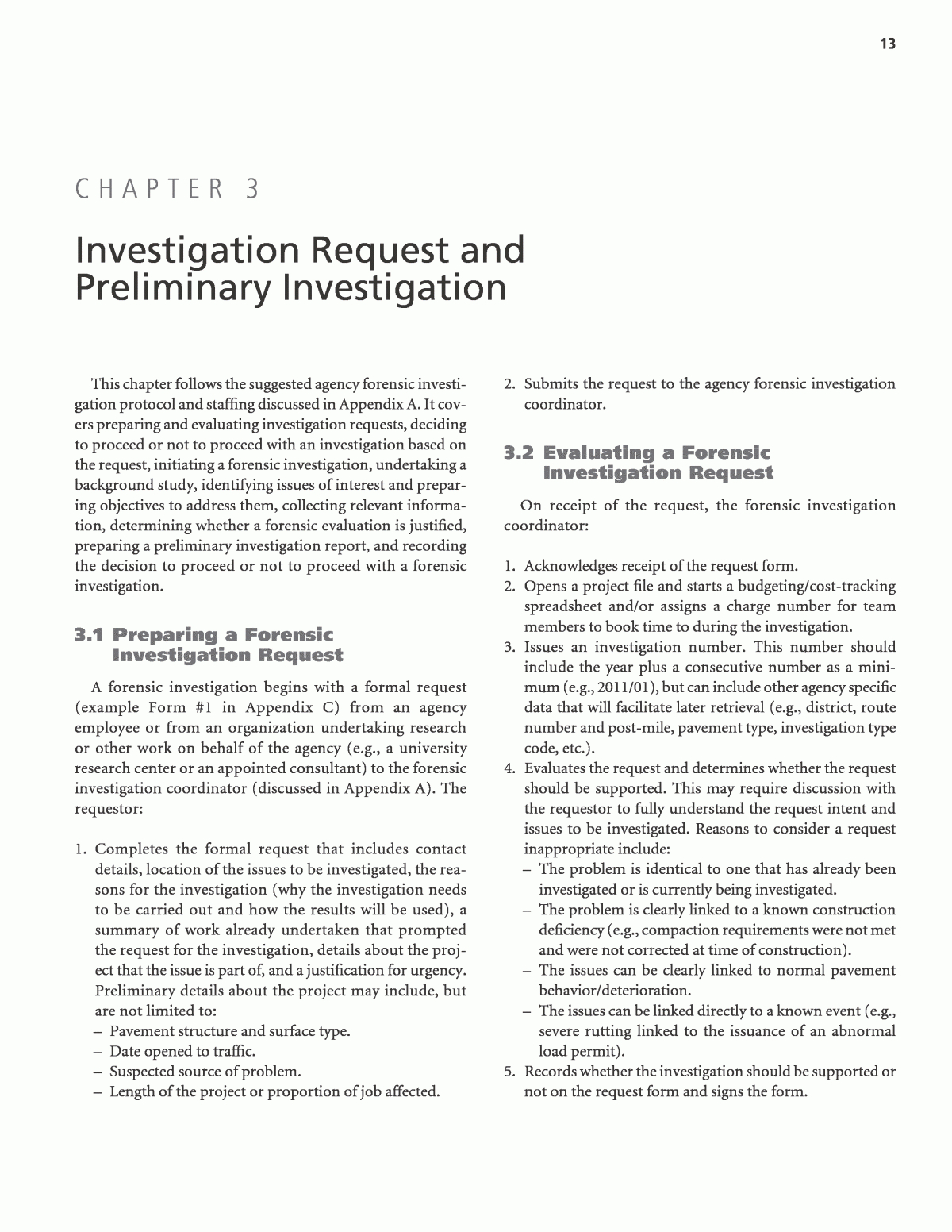 Chapter 3 – Investigation Request And Preliminary Within Forensic Report Template