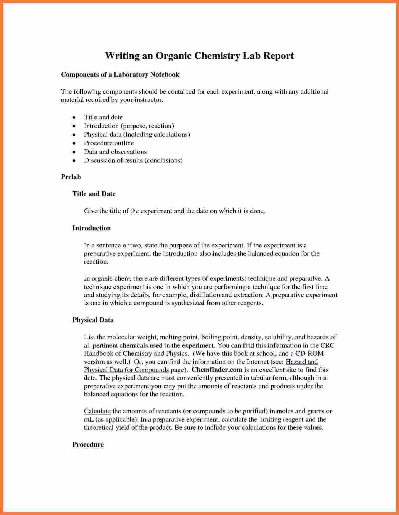 Chemistry Lab Report Format – Free Resume Templates Intended For Chemistry Lab Report Template