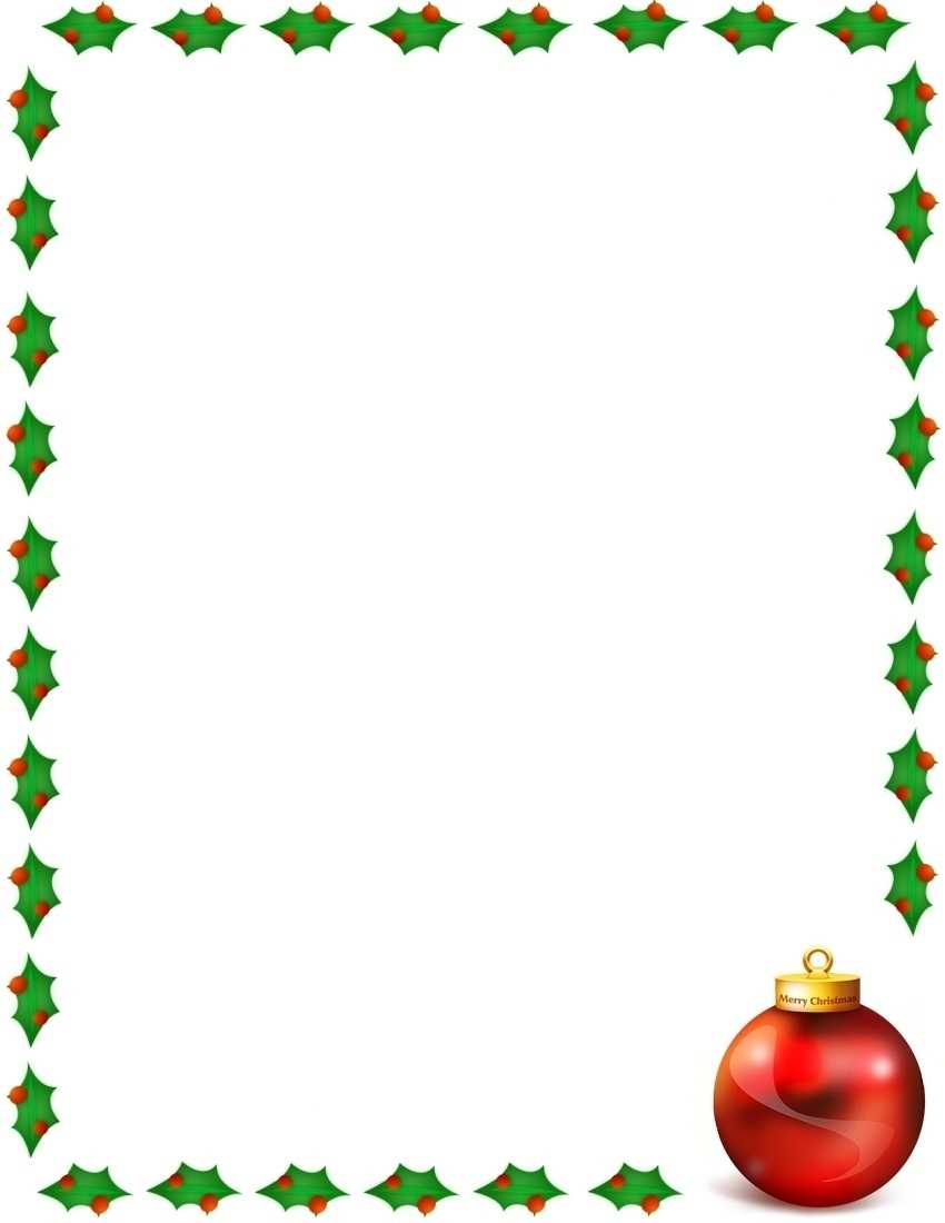 Christmas Border For Word Document – Calep.midnightpig.co With Christmas Border Word Template