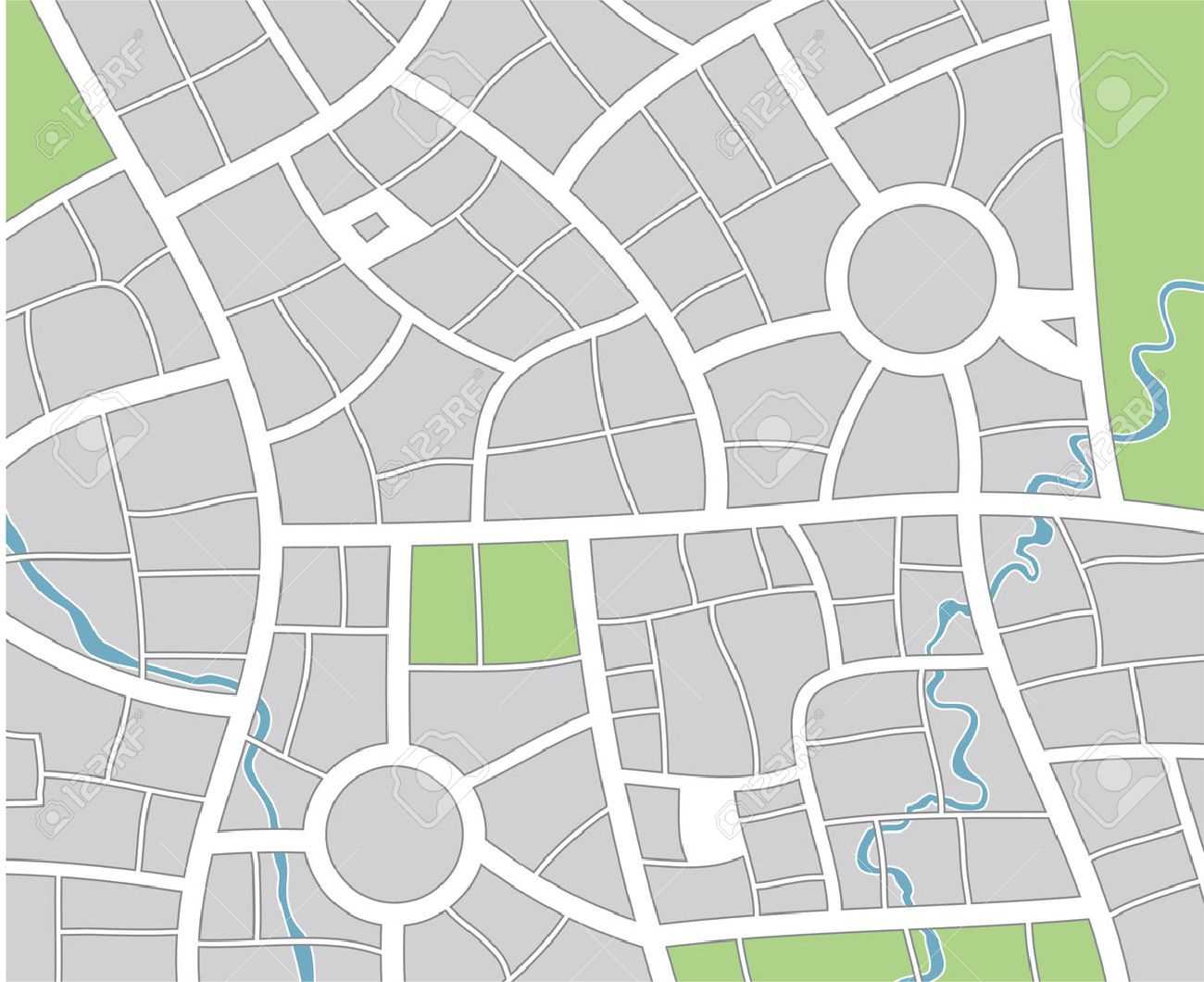 City Map In Blank City Map Template