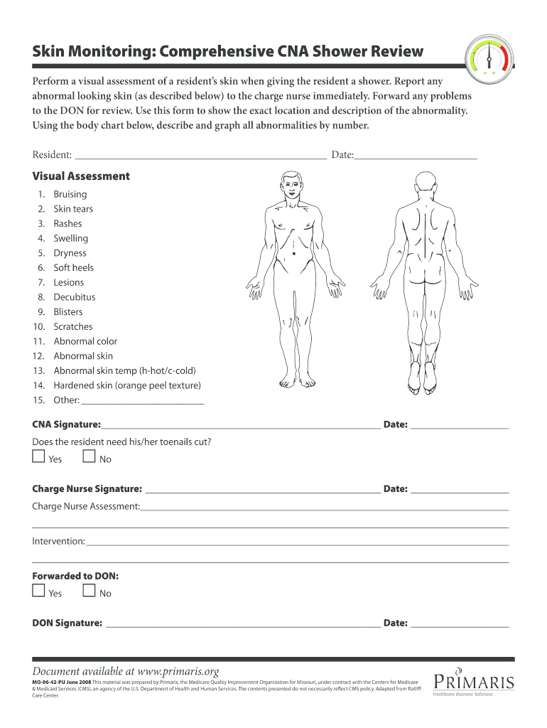 Cna Shower Sheets – Fill Out And Sign Printable Pdf Template | Signnow With Charge Nurse Report Sheet Template