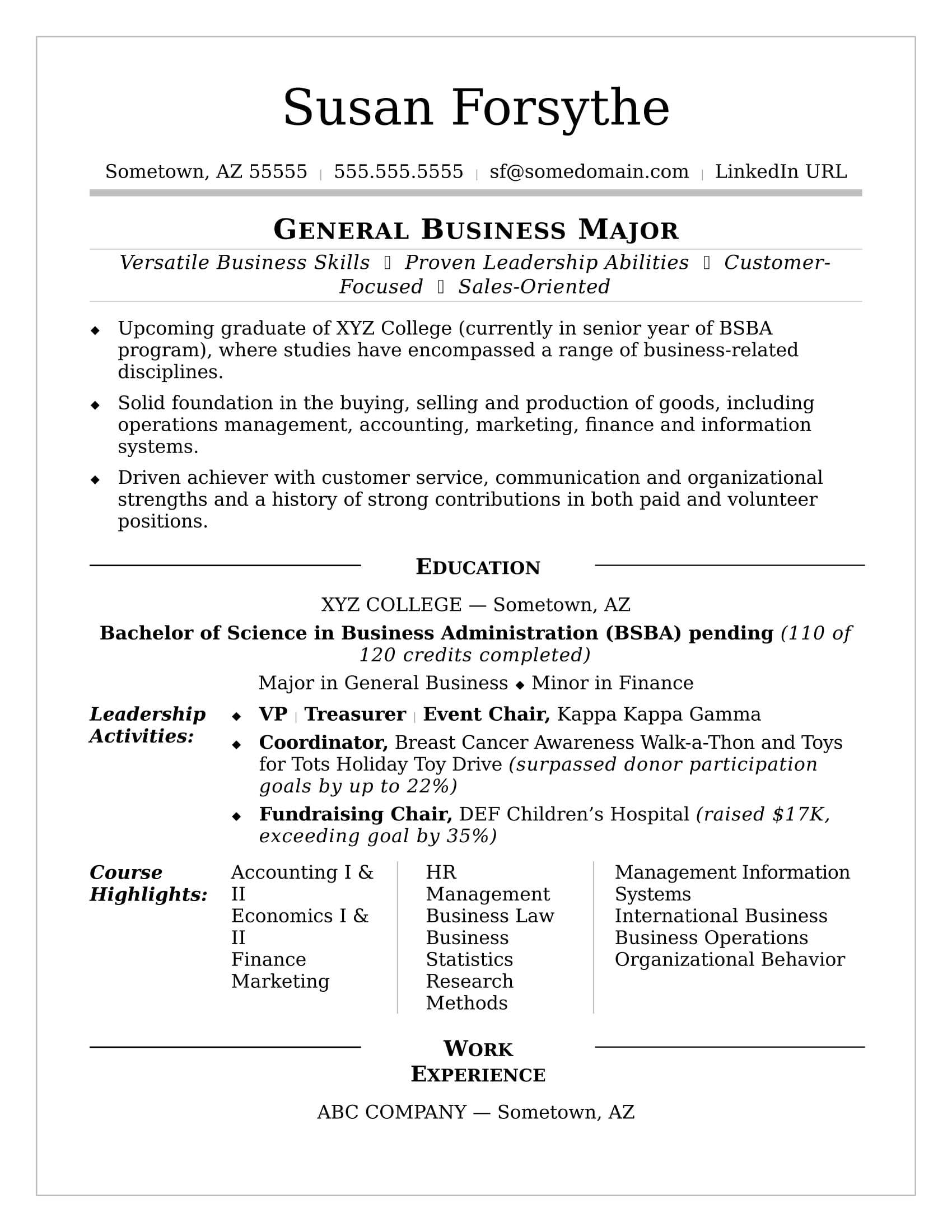 College Resume | Monster Pertaining To College Student Resume Template Microsoft Word