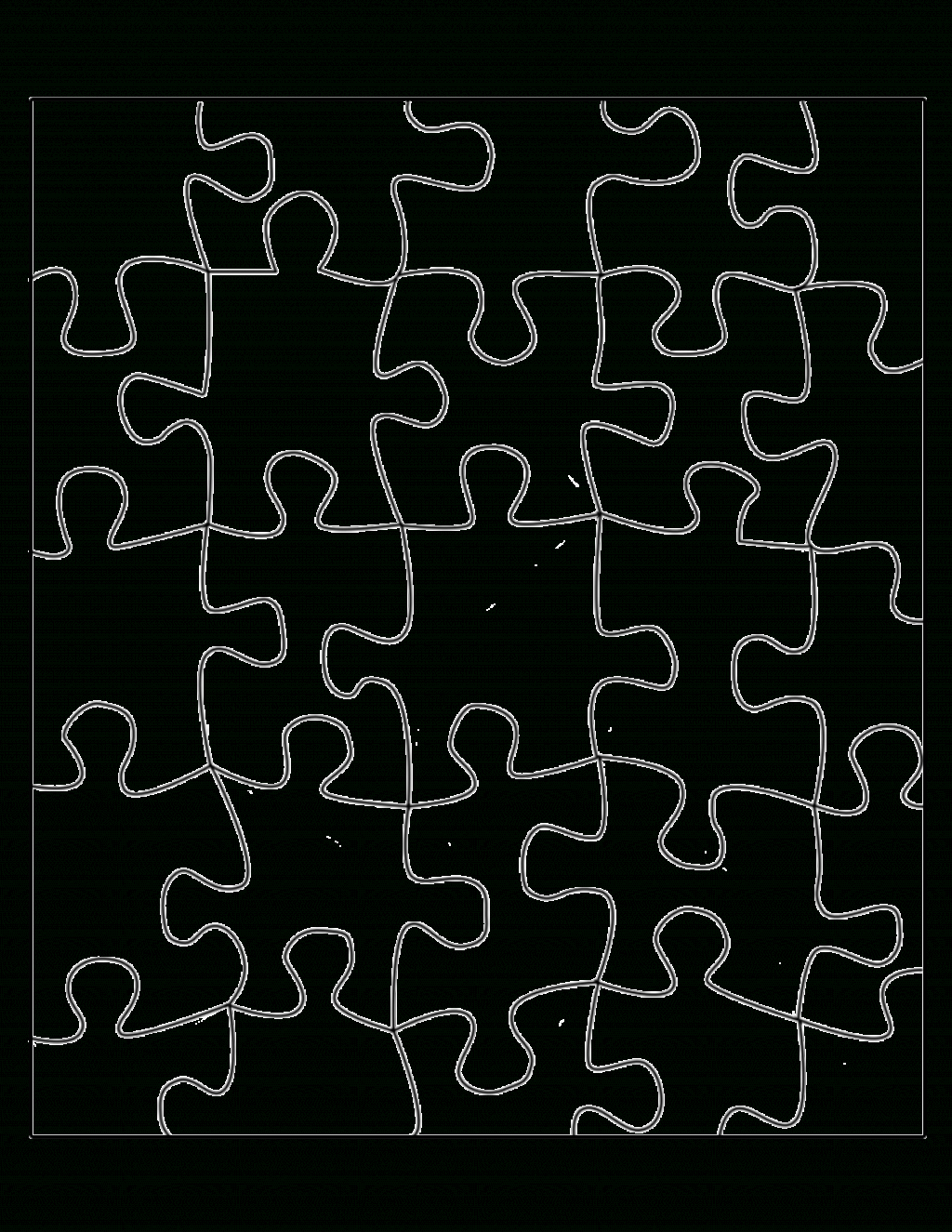 Coloring Page ~ Coloring Page 2550X3300 Blank Jigsaw Puzzle In Blank Jigsaw Piece Template