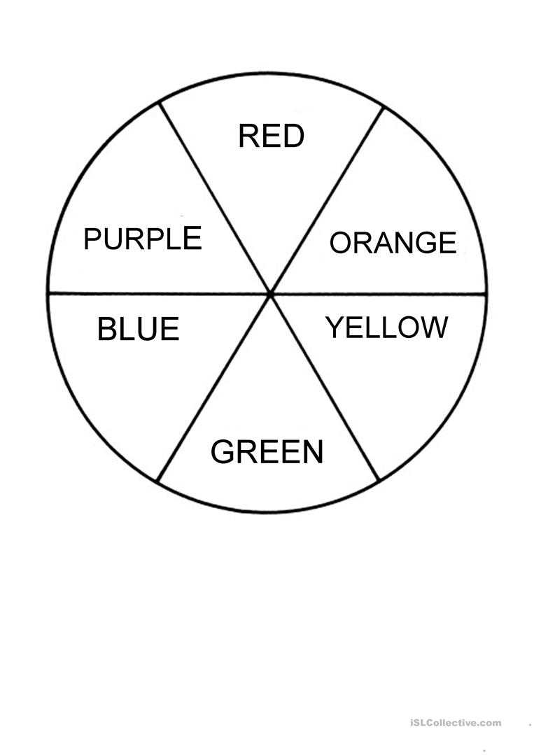 Colour Wheel – English Esl Worksheets For Distance Learning Inside Blank Color Wheel Template