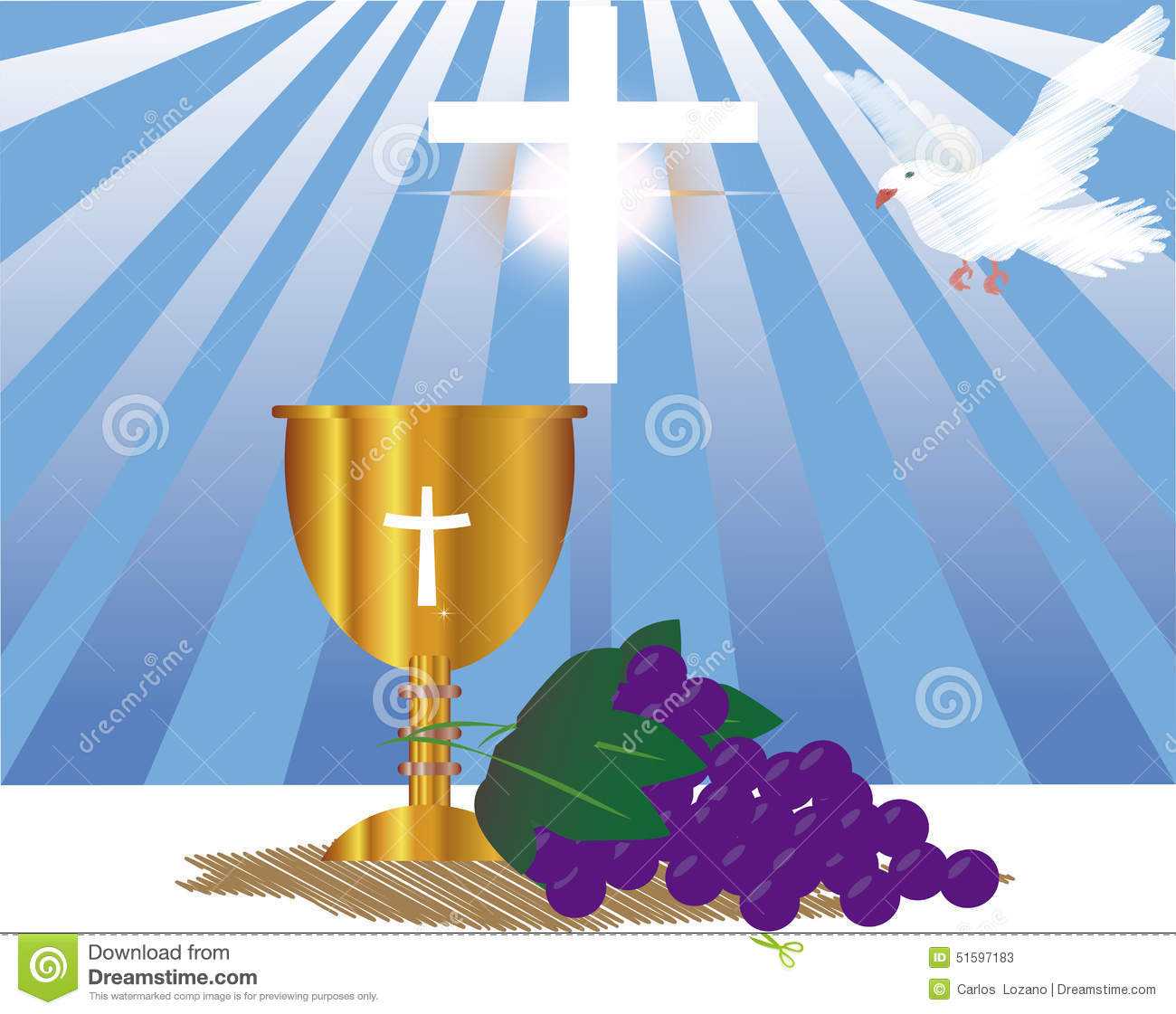 Communion Card Template Stock Illustration. Illustration Of With Regard To First Holy Communion Banner Templates
