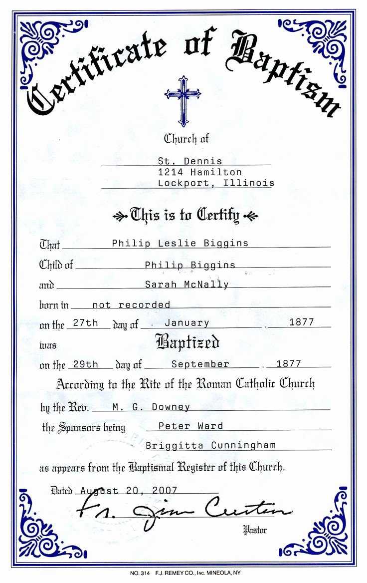 Confirmation Certificates Templates – Calep.midnightpig.co Within Baptism Certificate Template Word