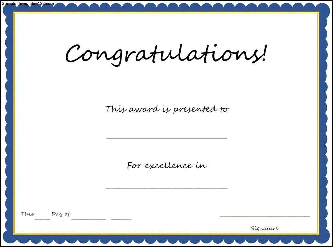 Congratulation Certificates Templates - Calep.midnightpig.co Inside Congratulations Certificate Word Template