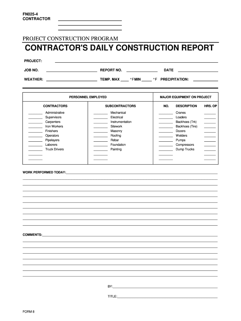 Construction Daily Report Template Excel – Calep.midnightpig.co Throughout Daily Reports Construction Templates